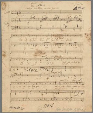 Un addio; Singstimme, Klavier. - BSB Mus.Schott.Ha 12011-2