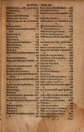 Ioannis Corasii ... Miscellaneorvm Ivris Civilis Libri Septem
