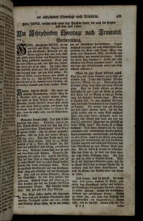 Am Achtzehenden Sonntage nach Trinitatis. - Am zwey und zwanzigsten Sonnt. nach Trinitatis.
