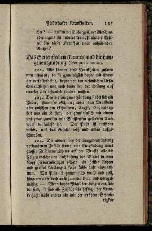 Das Seitenstechen (Pleuritis) und die Lungenentzündung (Peripneumonia).
