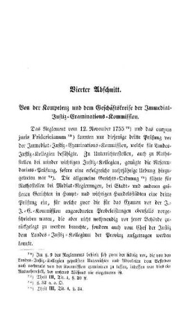Vierter Abschnitt. Von der Kompetenz und dem Geschäftskreise der Immediat-Justiz-Examinations-Kommission