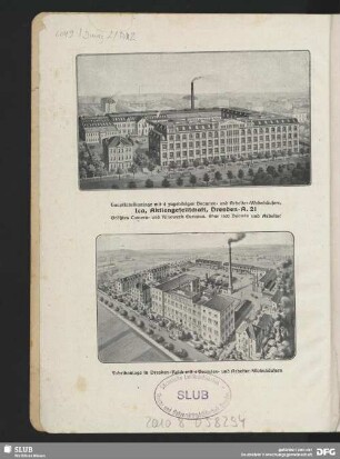 Fabrikanlage in Dresden - Reick mit 4 Beamten- und Arbeiter-Wohnhäusern