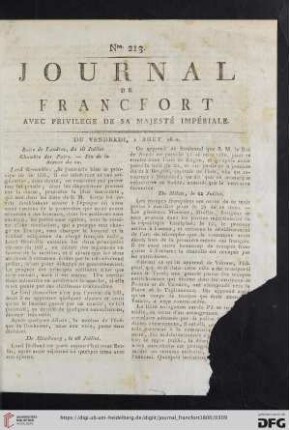 Aout (Nro. 213 - Nro. 243)