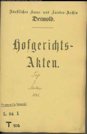 Topp, Johann gegen Henrich Müller - Schuldforderung