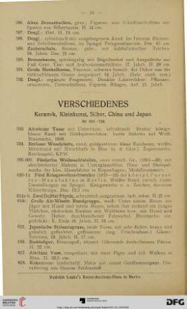 Verschiedenes (Nr. 593-758)