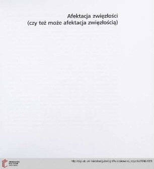 Afektacja zwięzłości (czy też może afektacja zwięzłością)