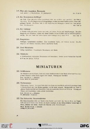 Miniaturen (Nr. 223-233)
