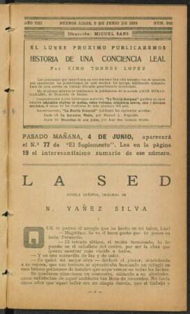 1924008342: La sed : novela inédita