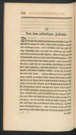 XII. Von dem zukünftigen Zustande.