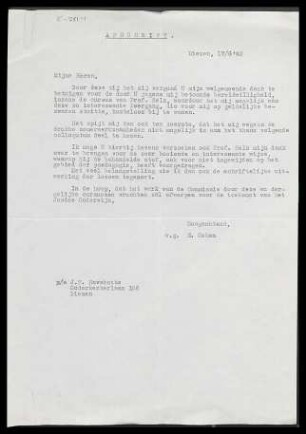 [Abschrift eines Briefes von E. Cohen an Unbekannt vom 17. Juni 1942]