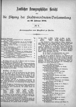 No 8, 23. Februar 1884
