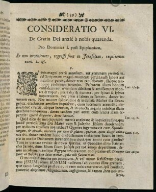 39-47, CONSIDERATIO VI. De Gratia Dei anxiè à nobis quaerenda