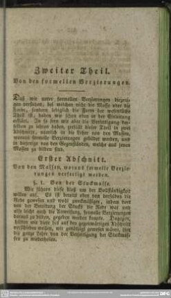 Zweiter Theil. Von den formellen Verzierungen