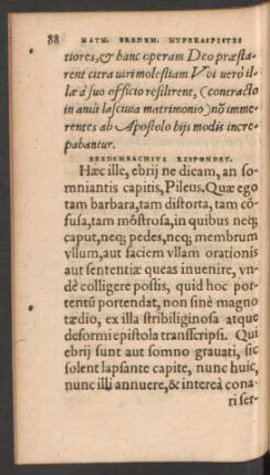 Bredembachius Respondet.