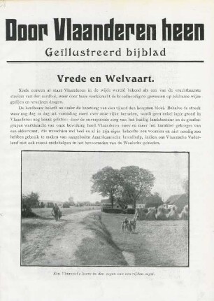 Door Vlaanderen heen - geïllustreerd bijblad: Vrede en Welvaart