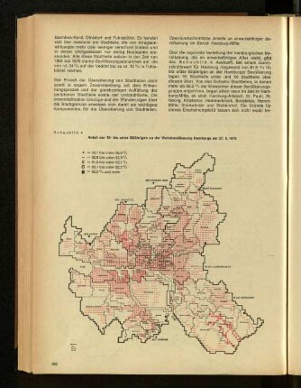 Schaubild 4: Anteil der 18- bis unter 65jährigen an der Wohnbevölkerung Hamburgs am 27.5.1970