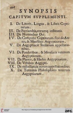 Synopsis capitum supplementi