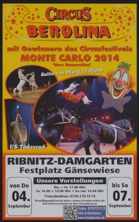 Circus Berolina, Ribnitz-Damgarten, 2014