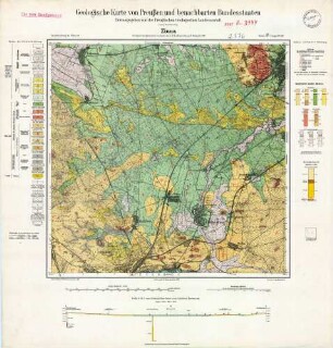 [3944] Zinna, Geologische Karte von Preußen und benachbarten Bundesstaaten