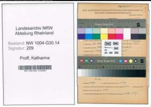 Entnazifizierung Katharina Proff , geb. 27.02.1905 ()