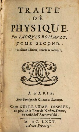 Traité De Physique, 2