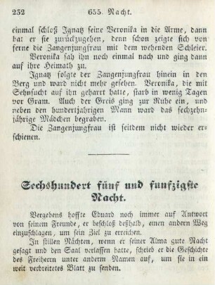 Sechshundert fünf und funfzigste Nacht