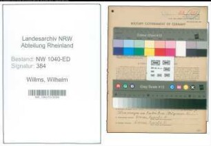 Entnazifizierung Wilhelm Willms , geb. 03.12.1909 (Lehrer)