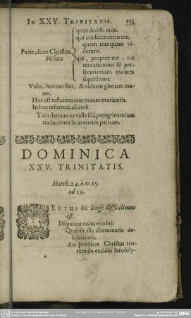 Dominica XXV. Trinitatis