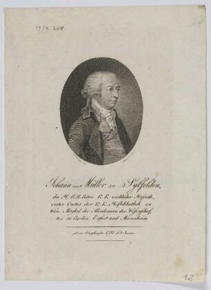 Bildnis des Johann von Müller zu Sylfelden