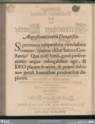 Augustinus contra Donatistas
