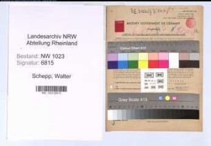 Entnazifizierung Walter Schepp , geb. 21.06.1913 (Mechaniker)