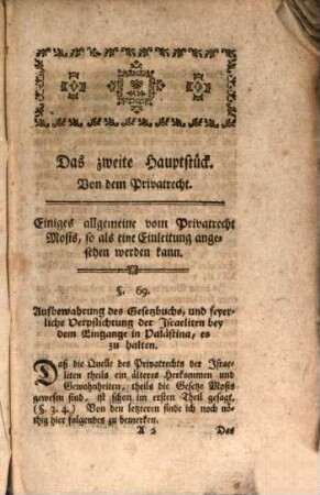 Johann David Michaelis Mosaisches Recht. 2