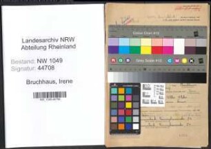 Entnazifizierung Irene Bruchhaus , geb. 10.01.1919 (Stenotypistin)