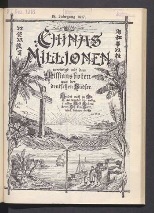 18.1917: Chinas Millionen : Organ d. Deutschen Zweiges der China-Inland-Mission ... Liebenzell