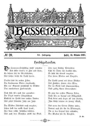 No. 20, 16. Oktober 1897