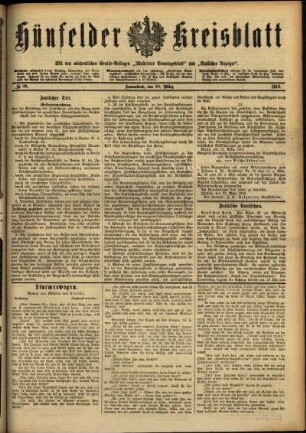 Ausgabe vom Samstag, den 30. März 1912.