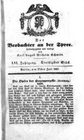 30. Stueck, 27. Juli 1857