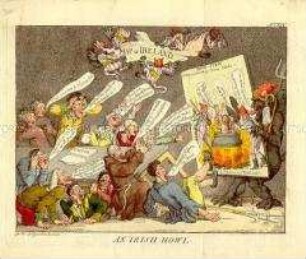 An Irish Howl (Nr. 14 einer Serie) - Karikatur auf die Union Großbritanniens und Irlands