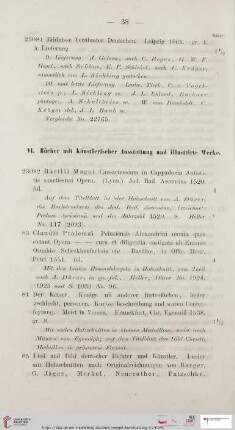 VI. Bücher mit künstlerischer Ausstattung und illustrirte Werke (Nr. 23082 - 23114)