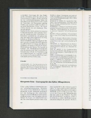 Margarete Boie - Soziographin des Sylter Alltagslebens