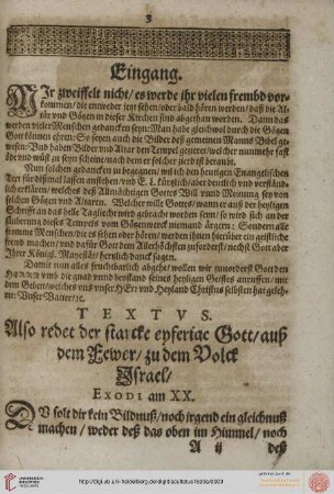 Eingang und Textus