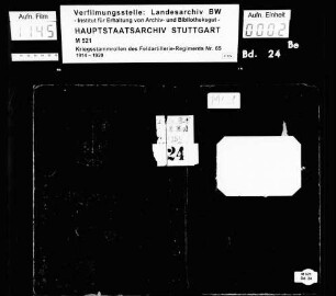 Kriegsstammrolle der Leichten Munitionskolonne Nr. 1155