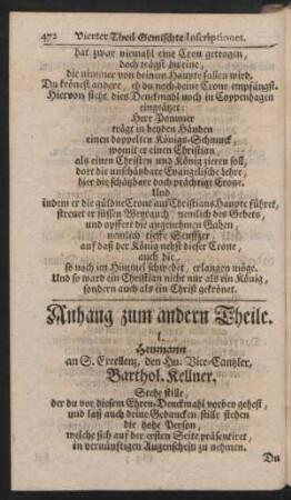Anhang zum andern Theile.