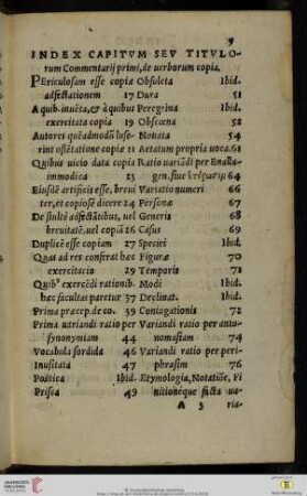 Index capitum sev titulorum commentarii primi, [...]