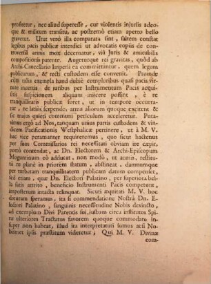 Copia Literarum Regis Sueciae ad Imperatorem in favorem Electoris Palatini 1665