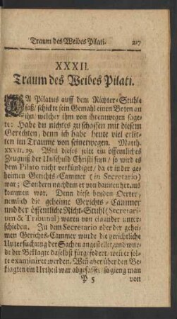 XXXII. Traum des Weibes Pilati