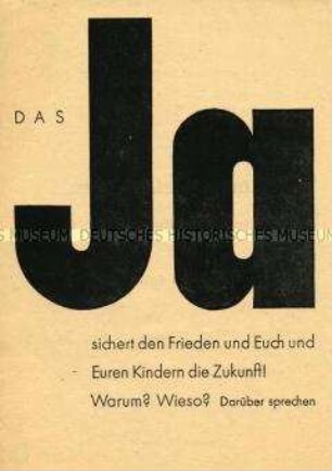 Aufruf der "drei antifaschistischen Parteien" und des FDGB zum Volksentscheid über die Enteignung der Nazi- und Kriegsverbrecher