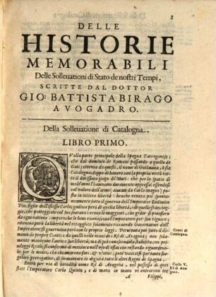 Delle historie memorabili de' nostri tempi, 5. Che contiene le sollevationi di stato de nostri tempi