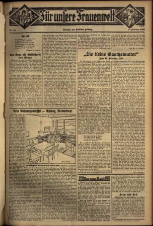 Zweite Ausgabe vom Mittwoch, den 19. Februar 1936.