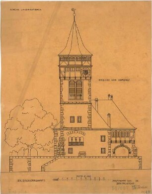 Fischer, Theodor; Unterrombach; Kirche - Nordost (Ansicht)